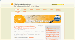 Desktop Screenshot of nutritioninvestigator.org